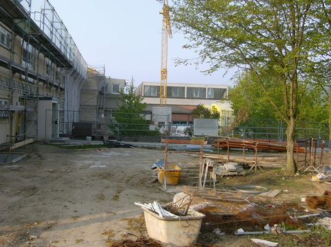 Baustelle im April 2009