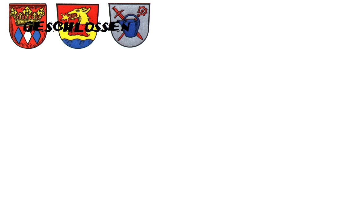 Drei Wappen der Gemeinden der VG Kallmünz mit Text geschlossen